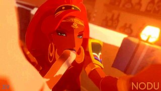 I'm Urbosa sucking hard before intense fucking ride