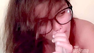 who wants cute filipina emma sucking your big dildo next?