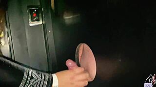 wife sucks stranger cock at gloryhole cuckold watches