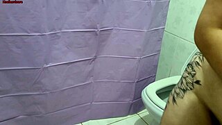 caught stepson jerking in bath so i let him try my big milf ass