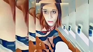 hot shemale strips underwear in bathroom teasing her huge bulge