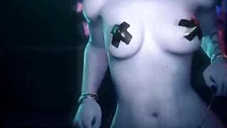 Sexy Goth Widowmaker Dances Bald Pussy D.Va Fucks Big Tits Thigh Slut Compilation