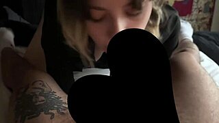 sweet goth girl with glasses deepthroats huge black cock while getting caressed in dorm pt 1