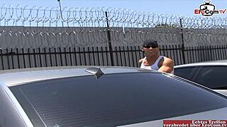 Pickup Busty Tattooed Blonde Slut for Hard Fuck and Facial Cumshot