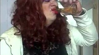 Bisexual crossdressing sissy gulps pee taste endlessly part 2