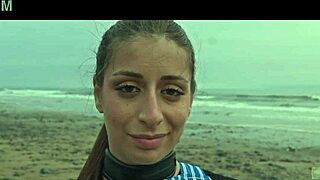 hey, dominate me rough on this norwegian beach with slaps and spits