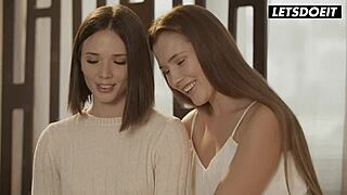 Mary Rock and Eve Sweet Kiss Lick Pussies in Sensual Lesbian Debut!