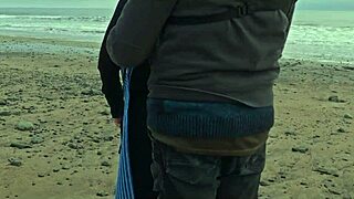 hey, dominate me rough on this norwegian beach with slaps and spits