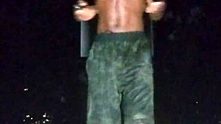 uh park photoshoot with skinny mature beauty casting homemade gym vibes