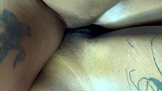 Ebony lesbians trib and scissor with toys for wild fun