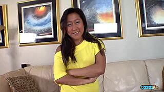 Confidence Boost? Asian Beauty's Pretty Face Drowned in Huge Cum Load