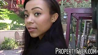 Young Black Agent Tricked Into Outdoor Hardcore Fuck And Cumshot