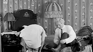 vintage granny beaver exposed in retro hairy pussy fucking scene