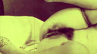vintage granny beaver exposed in retro hairy pussy fucking scene
