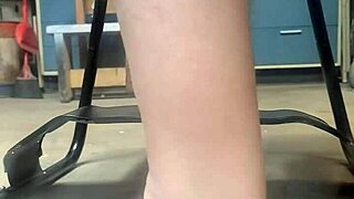 Huge Hankeys Dildo Stretches Ass on Bouncy Chair!!