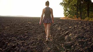 i cant stop watching this schoolgirl's upskirt cameltoe panties flash outdoors