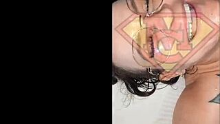 Quinnmarie xo got my cum splattered on her silly glasses oops