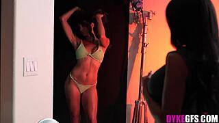 Oiled Filipina milf model gets seduced hard by big tits Asian lesbian