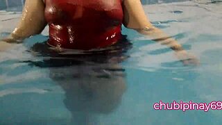 Watch My Huge Boobs Flash At Public Pool Party!