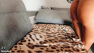 Spread juicy ass wide open then take wild reverse cowgirl dildo pounding