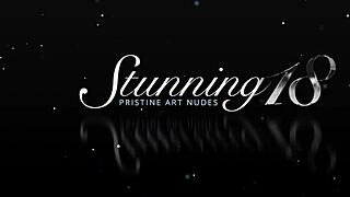 valia z shoves huge toy deep in shaved teen pussy tight squeeze