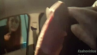 i risked jerking off for hot street teen in public car