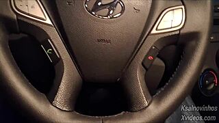 i risked jerking off for hot street teen in public car