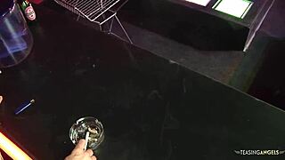 beautiful cutie shows off her dance moves and skills at the nightclub