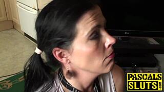 submissive english milf bound tight, spanked red, then her ass stretched wide by that monster cock in rough bdsm anal...