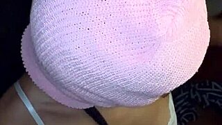 Masked curvy baddie chokes down monster BBC balls deep