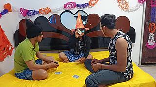 Halloween Night Devouring Beautiful Witch's Wet Pussy in Bedroom