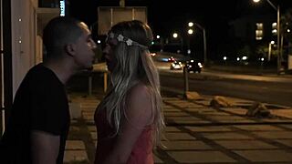 Stranded teen gets roughly fucked outdoors by amateur pickup