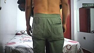 Nena shows shaved pussy tits fucks boss for job after casting