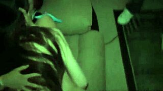 Lesbian teen pussy toyed outdoors at party as voyeurs watch closely