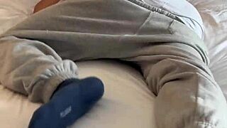 twink schoolboy 18+ humps pillow hard after class showing off bubble butt and big cock