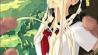 Intense Anime Girl Bukkake Blowbang Gameplay Compilation