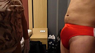 Bloomers Hide Erect Cock from Sadistic Slaps and Kicks!