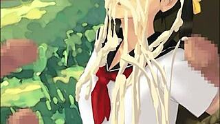 Intense Anime Girl Bukkake Blowbang Gameplay Compilation