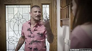 ever imagine a teen redhead next door getting her tight ass fingered and fucked by the old neighbor