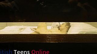 your neighbour's putting on quite the show, fingering her huge natural tits and curvy body till she orgasms hard