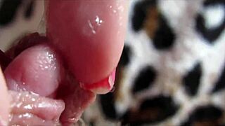 her big clit throbs to intense closeup orgasm