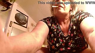 i ignore feet barefoot no panties while smoking hairy pussy tease blue eyes