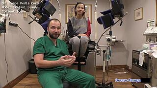 dr tampa pays kalani luana cash for spreading her petite teen pussy and small tits in the hospital with handcuffs and tickling