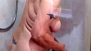 naked housewife cleans home exposing curves