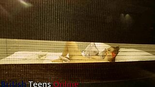 your neighbour's putting on quite the show, fingering her huge natural tits and curvy body till she orgasms hard