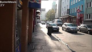 strolling kaiserstraße sights in hanover germany casually