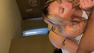 Blonde teen 18+ gags on massive BBC deepthroat till facial explosion!