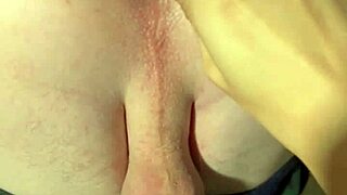 gf spreads cheeks wide gaping asshole with buttplug and toys