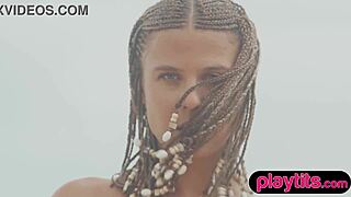 petite aussie milf unveils petite tits and bubbly butt in slow striptease reveal