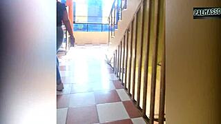 chubby latina mom takes cash for bent over doggy creampie in street?